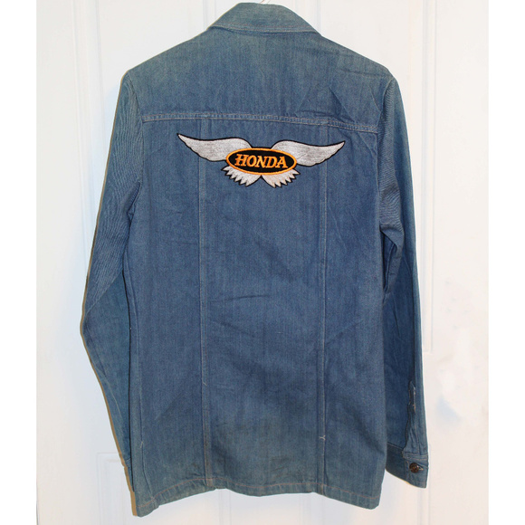 Extra Time Other - Vintage Embroidered HONDA Jean Button up Shirt